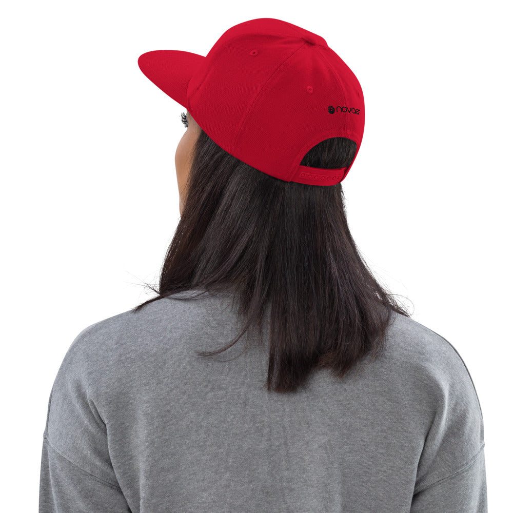 I&W Hatgear Classic Snapback Hat Custom A-Z Initial Raised Letter, Red Black Hat White Black, Adult Unisex, Size: One Size